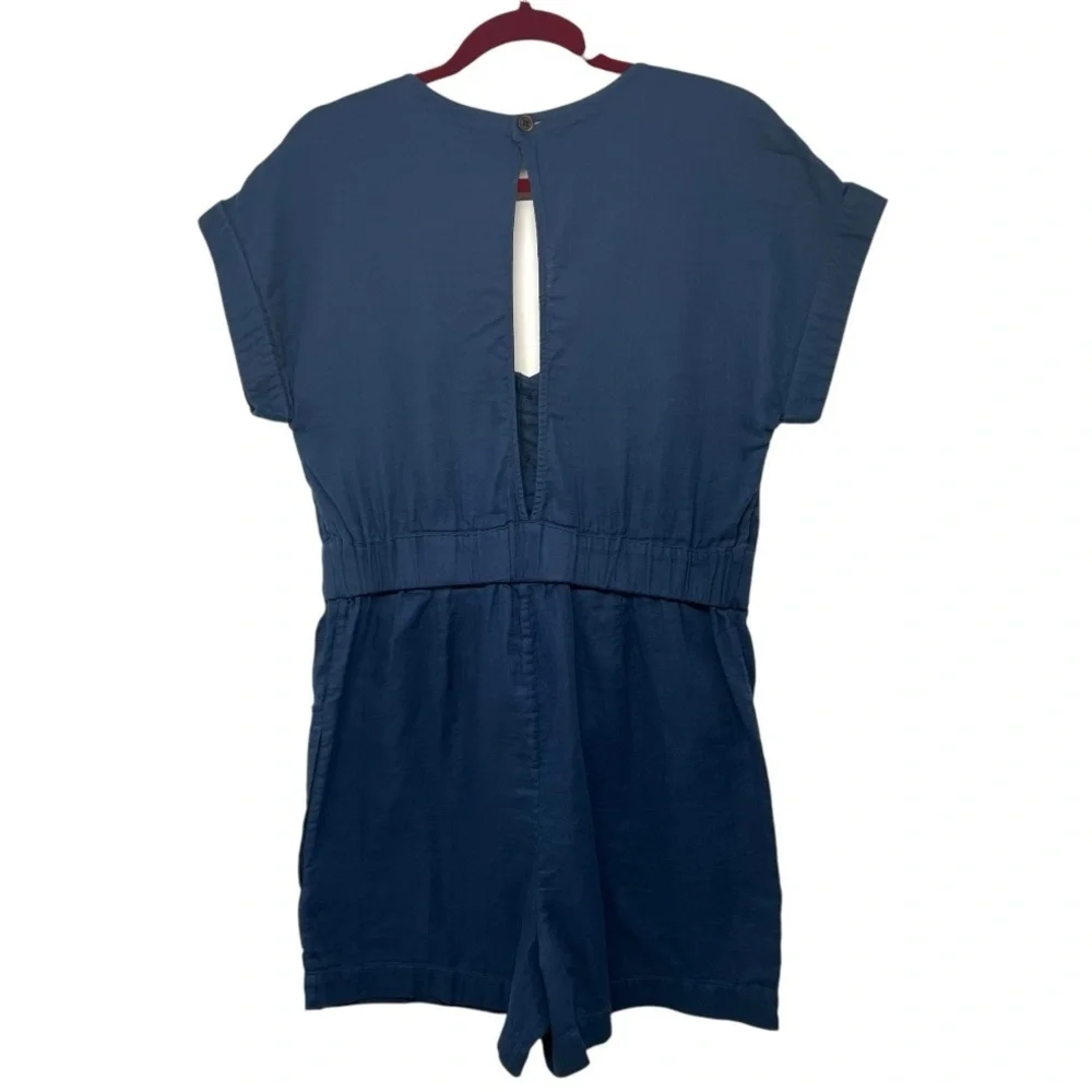 Patagonia Organic Cotton Gauze Stone Blue Casual Romper Playsuit Women’s Small - Picture 7 of 9